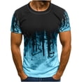 thumbnail image 1 of Hombres Casual cuello redondo 3D Digital Print Pullover Fitness Sports Shorts mangas camiseta blusa Pompotops oipoqjl5611, 1 of 2
