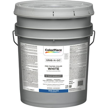 Colorplace Grab N Go White Semi Gloss Interior Paint 5 Gallon Colorplace Grab N Go White Semi Gloss Interior Paint 5 Gallon