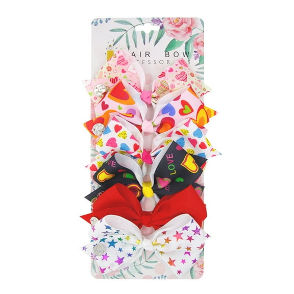 Weikingp Hair Clips 6 Pcs Hair Bows Gradient Bowknot Headdress Ropes Decorations Headdress Decoration for Girls Bobby Pins Hair Clips for Women Butterfly Hair Clips () Multicolor1 Polyester