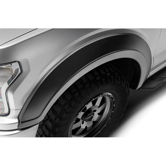 Bushwacker Fender Flare 40107-02 Extend-A-Fender; 1-3/4 Inch Tire Coverage; Matte Black; Dura-Flex 2000 ABS Smooth Plastic Direct-Fit; 6.1 Inch Flare Height; Set Of 2