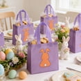 thumbnail image 5 of Honmine 12-Piece Easter Gift Bags Set, Rabbit Pattern Holiday Decorative Bags, Available in 6 Colors, Spring Party Favor Bags, 5 of 6