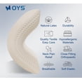 thumbnail image 4 of OYS Talalay Natural Latex Pillows for Sleeping Neck Pain Relief with Organic Removable Tencel Cover(Queen，27.5" x 15.7" x 5.5", Firm), 4 of 9