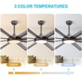 thumbnail image 6 of LEDET 80 in. 8-Aluminum Blades Charcoal Gray indoor LED Ceiling Fan with remote, 6 of 8
