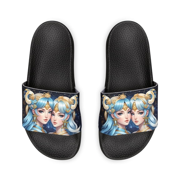 Gemini Zodiac Anime Women's PU Slide Sandals