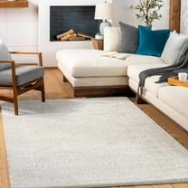 Hauteloom Middleville Living Room, Bedroom Area Rug - Contemporary - High Pile - Charcoal, Cream, Peach - 5'3" x 7'3"