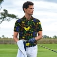 thumbnail image 5 of Balery Game Play Printed Men’s Short Sleeve Polo Shirt, Midweight Men's Shirt,Golf Polo shirts -Medium, 5 of 8