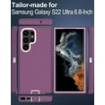 thumbnail image 2 of for Samsung Galaxy S22 Ultra Case, Dust-Proof Port Cover, Full-Body Silicone Rubber Phone Case for S22 Ultra 5G(2022), Military Grade Drop-Proof Shockproof Non-Slip, Pink/Purple, 2 of 14