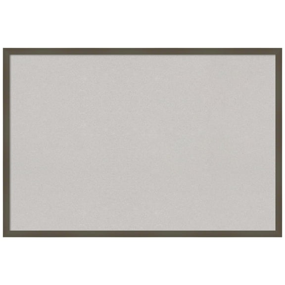 Amanti Art Grey Cork Board Wood Framed Svelte Clay Grey Bulletin Board 37 in. x 25 in.