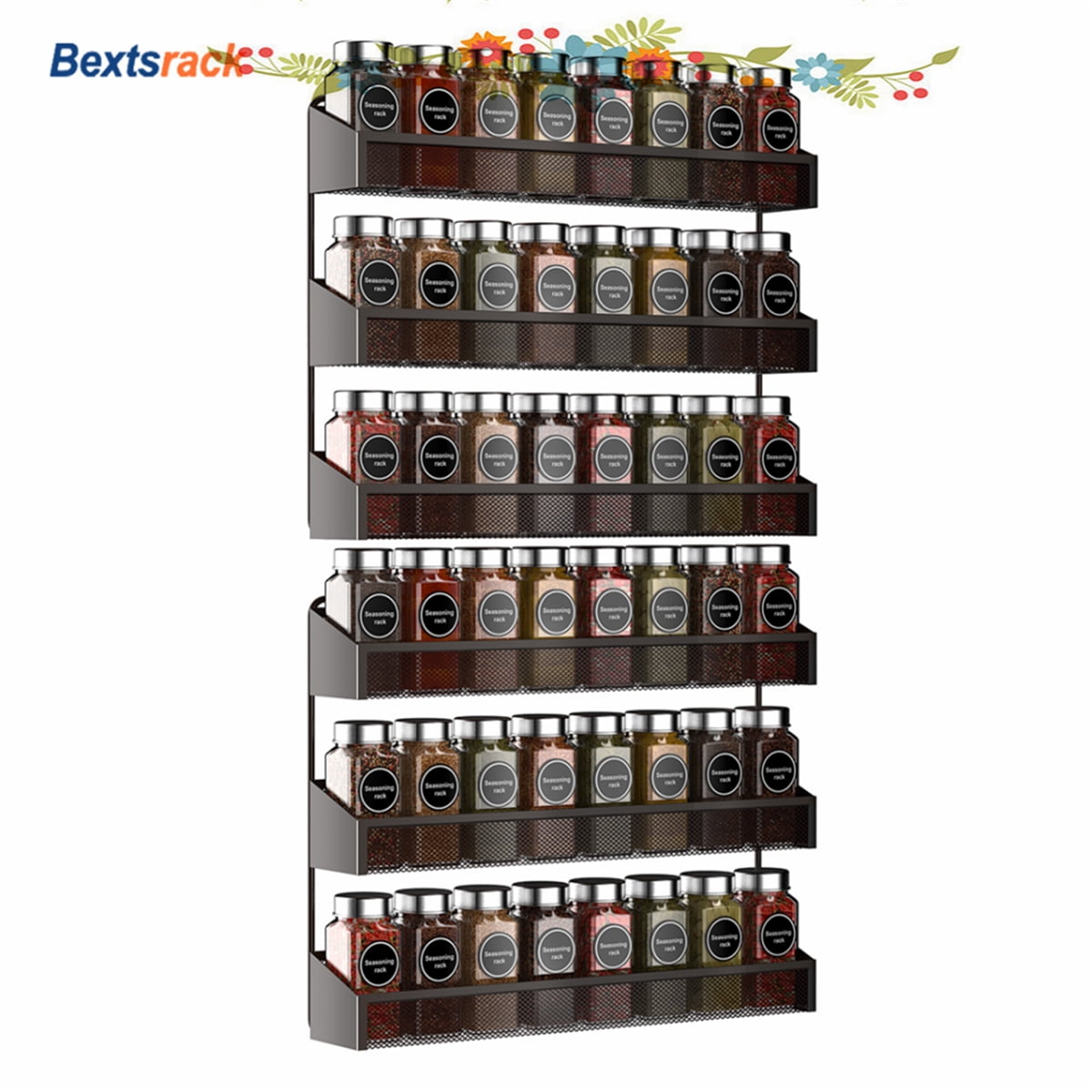 Bextsrack Set of 2 3 Tier Spice Rack Wall in Home,Bronze - Walmart.com
