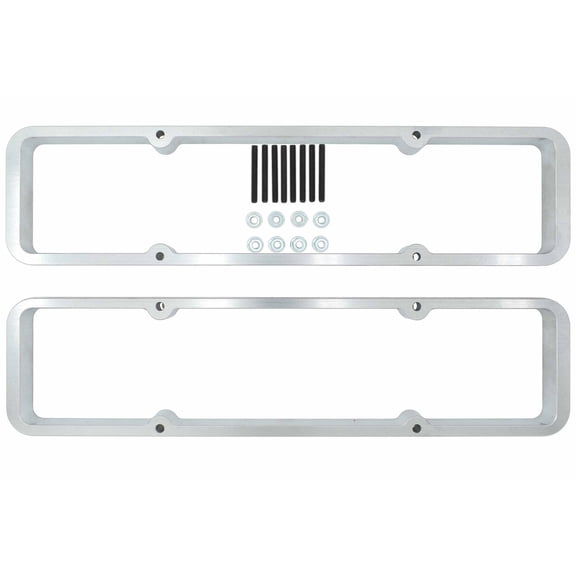 ICT Billet SBC Small Block Chevy 1" Billet Valve Cover Spacer Aluminum 350 Compatible with Chevrolet Shaft Mount Roller Rocker Engines Clearance 551661-1