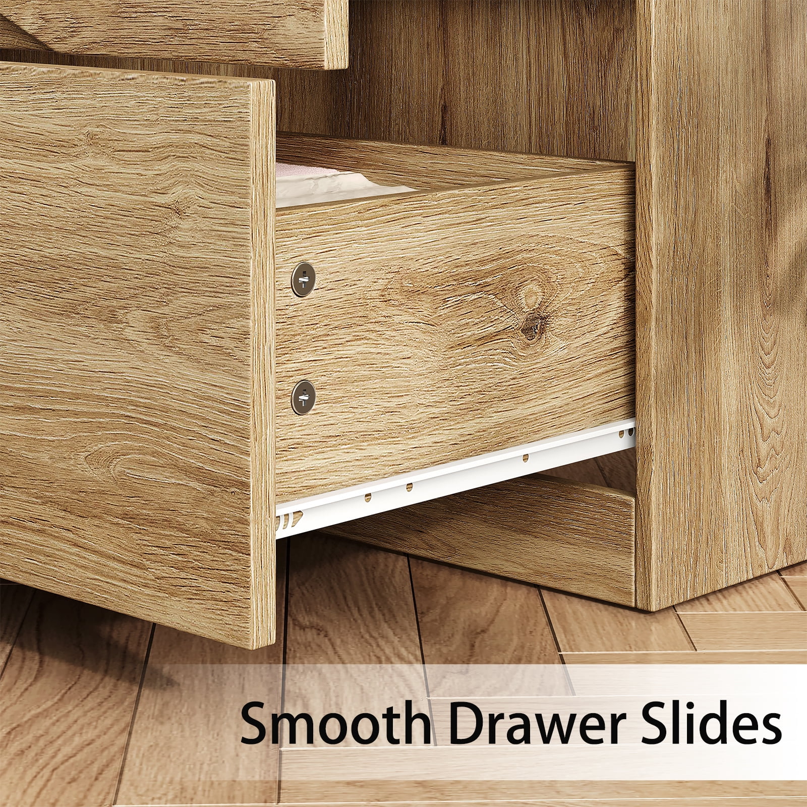 60.3 in Wide Modern Wood Dresser with 9 Drawers - Spacious Storage Chest for Bedroom