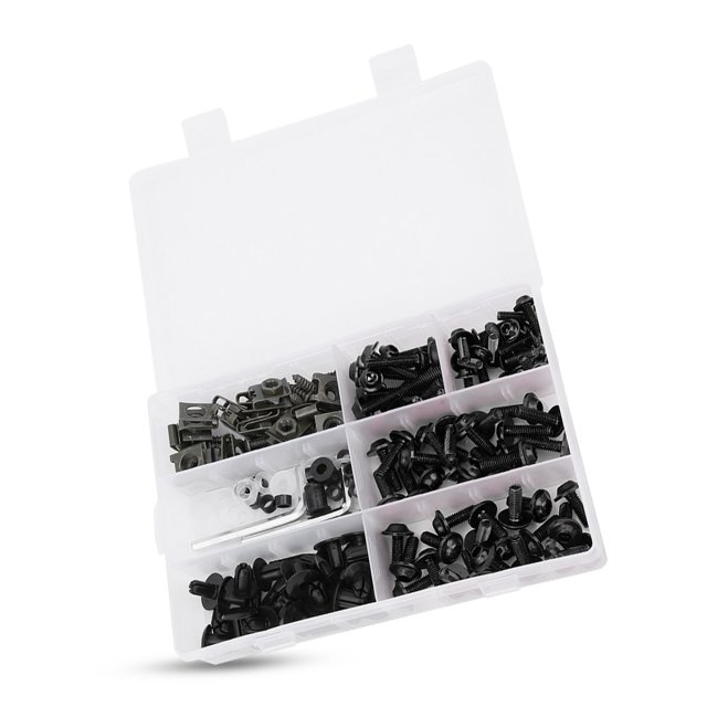 Fugacal 198Pcs/Set Fairing Bolt Set, Fairing Bolt Kit, For Repairing Fairing Pieces Motorcycles