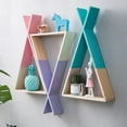 thumbnail image 1 of Estantes Flotantes de Pared de para Niños de , Estante de Pared Decorativo para Dormitorio, Sa de , , Cocina, Oficina, púrpura perfecl estantería de almacenamiento triangular, 1 of 8