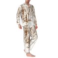 thumbnail image 2 of Honeii Western Desert Cowboys Pattern Mens Pajamas Set,2pcs Men's Lounge Long Sleeve Sleep Shirt and Pajama Bottoms Sleepwear Set,Mens Pjs Sets-, 2 of 7