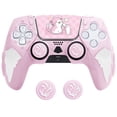 thumbnail image 1 of Funda para mando compatible con PlayStation 5: funda de silicona antideslizante con agarres para los pulgares para el mando de la PS5, 1 of 7