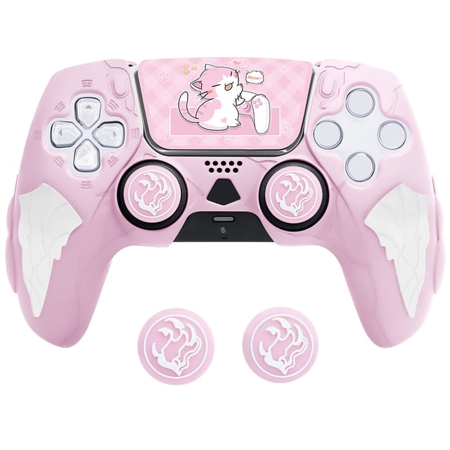 Funda para mando compatible con PlayStation 5: funda de silicona antideslizante con agarres para los pulgares para el mando de la PS5