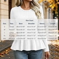 thumbnail image 3 of Bxsruta Womens Tops Long Sleeve Crew Neck Shirts Ribbed Knit Peplum Blouses Casual Fitted, 3 of 7