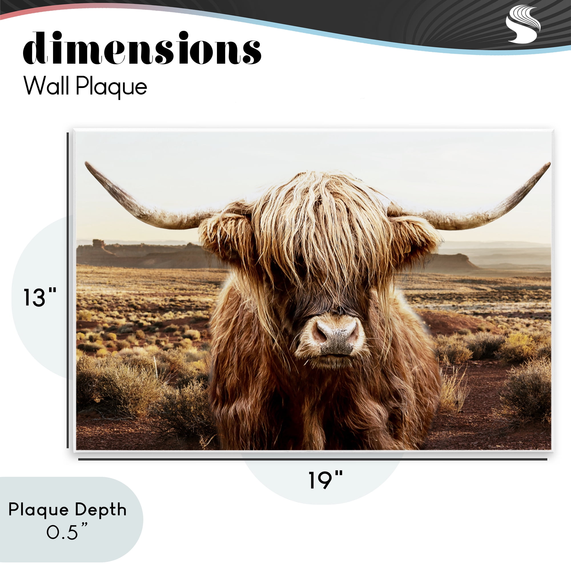 Stupell Industries Rugged Vegetation Cattle Portrait Wall Plaque Art, design by CAD Designs