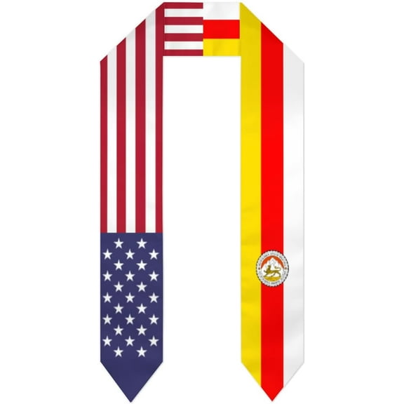 South Ossetia Mix USA United States Flag Graduation Stole For International Student Stole Pride Cheers Shawls