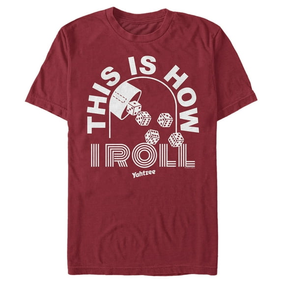 Men's Yahtzee How I Roll  Graphic Tee Red Small