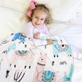 thumbnail image 3 of Llama Blanket Bohemia Stripes Printed Blanket Llama Gifts for Women/Girls/Adult/Kids Super Soft Cozy Llamas Throw Blanket for Sofa Bed Llama Decor 50"x60", 3 of 6