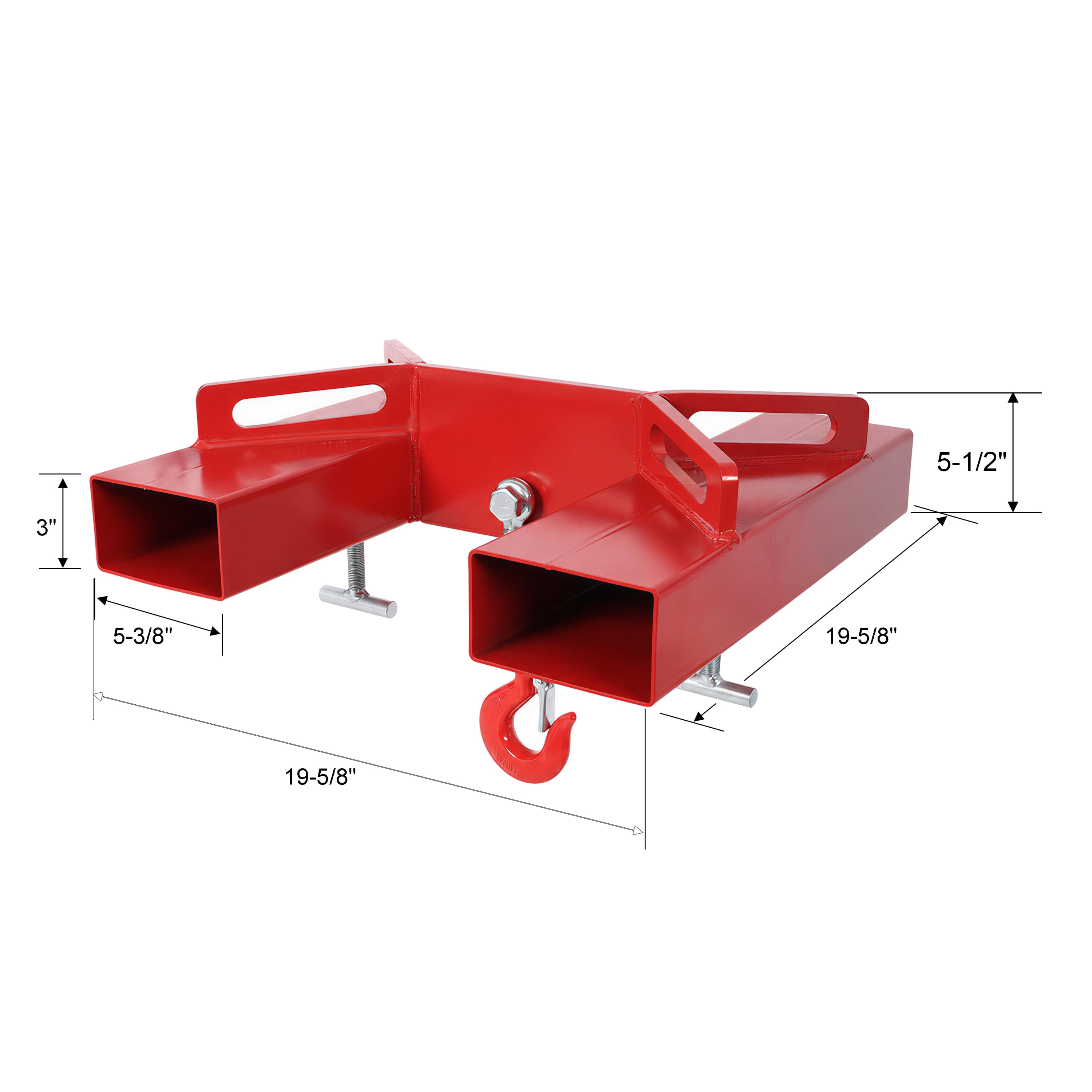 Forklift Lifting Hook Attachment, 6600 LB Capacity, 360° Swivel Hook, Tool-Free Mounting, Universal Fit