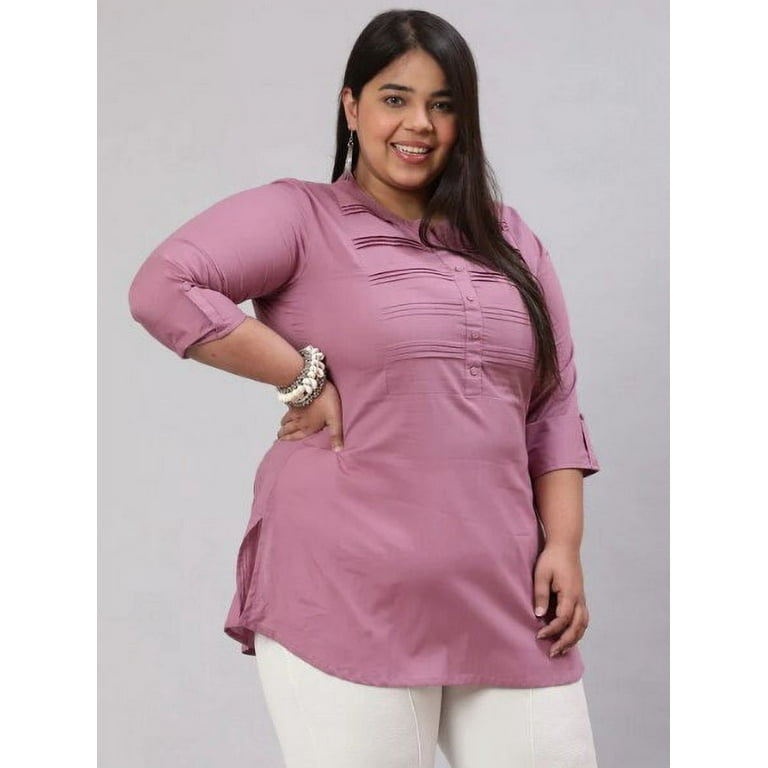 Plus Size Tunic Tops Plus Size Clothing Plus Size Indianwear Cotton Kurta for Women Kurti for Women Plus Size Cotton Kurta Walmart