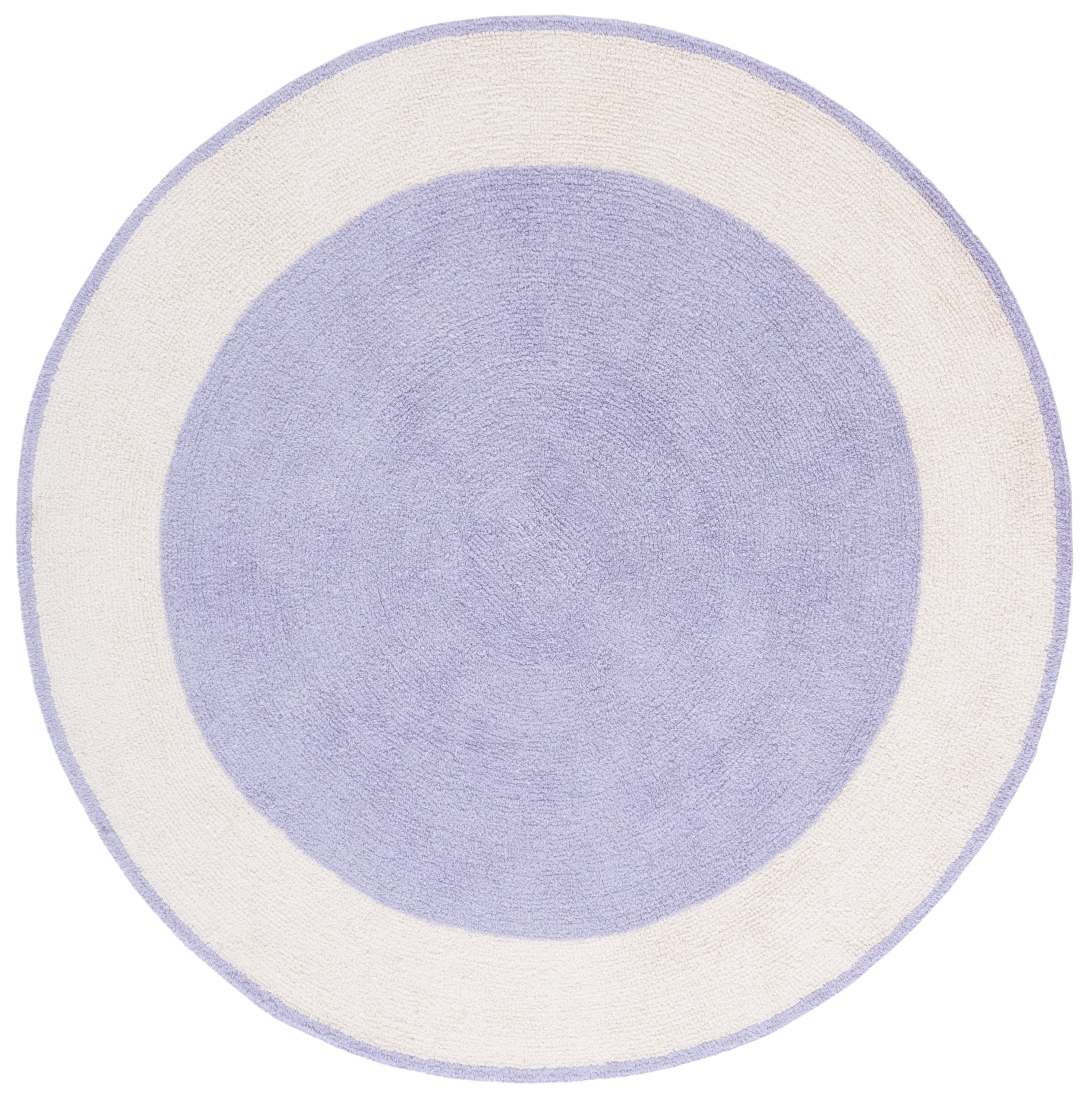 Safavieh Easy Care Anselmo Bordered Area Rug, Ivory/Lilac, 5' x 5' Round