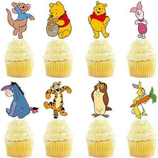 25 PCS Classic The Pooh Cupcake Toppers And Cake Topper For Winnie Baby  Shower Decorations and Birthday Party Cake Decorations