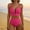 Hot Pink, variant on Tummy Control Bikini Swimsuits for Women Double Support Swimwear Solid Beach Pink Womens Swimsuits XXL