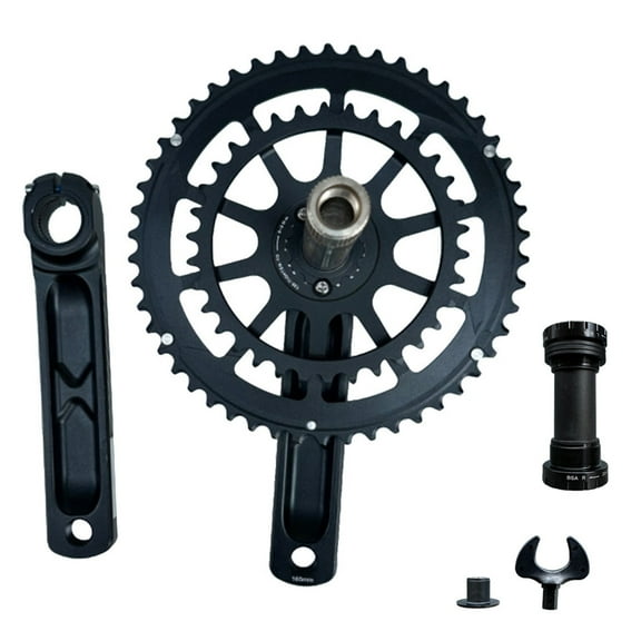 34T-50T Bicycles Crankset 165mm Hollows Integrated Double Speed Round Chainring