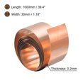 thumbnail image 2 of Uxcell Copper Thin Foil Roll Sheet, 0.2x30x1000mm Pure Copper Foil Sheet Roll Copper Strip, Red Copper 2 Pack, 2 of 6