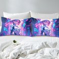 thumbnail image 4 of Ensemble de Draps Fille Cyber Rétro Futurisme pour Fans de Science-Fiction Thème Robot de Réalité Virtuelle Ensemble de Literie, Draps Anime Fille Cool Simple 3 Pcs (1 Drap Plat 1 Drap-Housse 1 Taie d'Oreiller), 4 of 5