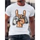 thumbnail image 1 of 1pc Men's Casual Crew Neck T-Shirt, 100% Polyester Knit Fabric, Novelty Gaming Controller Print, Short Sleeve, Regular Fit, Summer Comfort Tee, Funny Graffiti Pattern, Digital Print, 1 of 6