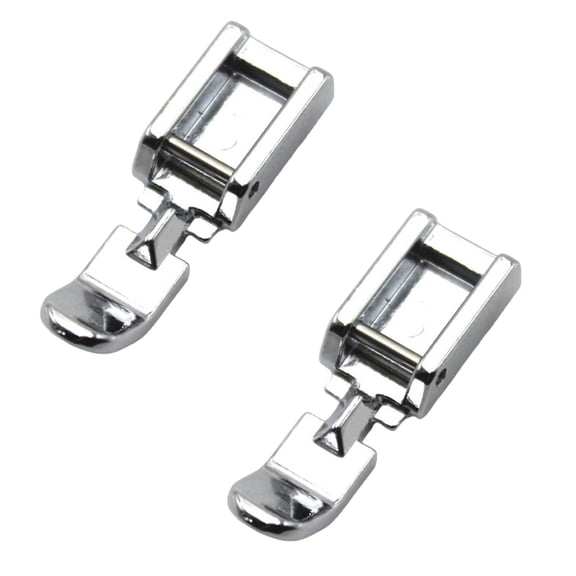2Pcs Zipper Presser For Home Sewing Machines Universal Low Shank Attachment Furniture Protection