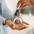 thumbnail image 7 of Jiibva PU Leather Key Cover with Keychain, Turkey-Themed Key Holder and Bag Charm, 7 of 7