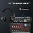 thumbnail image 2 of 6 Channel Mixer Audio Console, CT-60S Professional Music Mixer DJ Mixing Board with Reverb Bluetooth MP3 Player 48V Phantom Power Supply USB Recording for Studio Karaoke Live Performance, 2 of 9