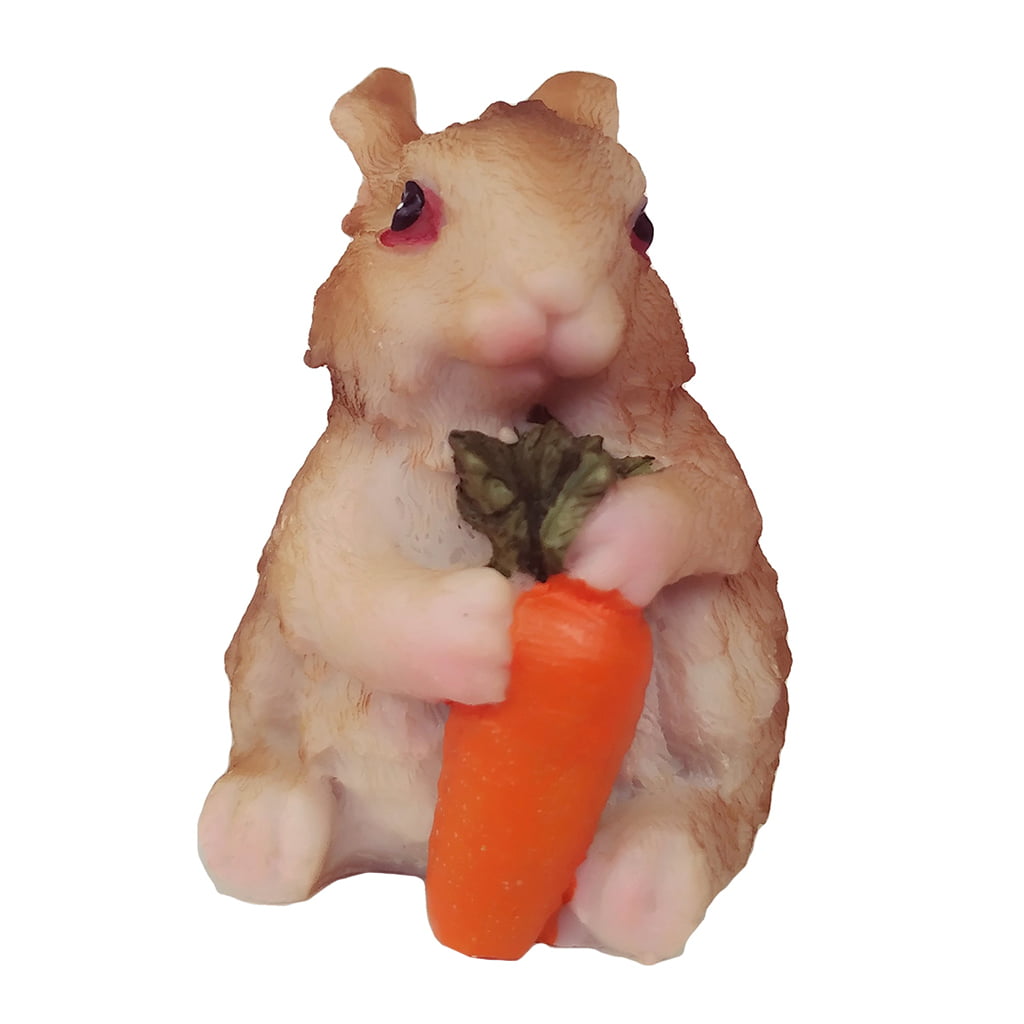 Accessories Mini Rabbit Holding Carrot Miniature Dollhouse FAIRY GARDEN 