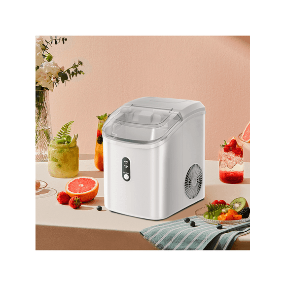 Nugget Ice Maker Countertop, Auto-Cleaning Pebble Ice Maker With Ice Basket & Scoop, 33Lbs In 24H, Chewable Ice Maker Machine For Home Camping