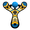 Classic Blue, variant on Mighty Fun Mischief Maker Classic Wooden Slingshot Toy with Soft Foam Balls