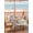 beige, variant on Orange Blue Starfish Coastal Outdoor Tablecloth - 60x60 Inch Square Dining Table Cover, Nautical Beach Eucalyptus Waterproof Outdoor Table Cloth with Umbrella Hole & Zipper for Picnic/Patio/Party