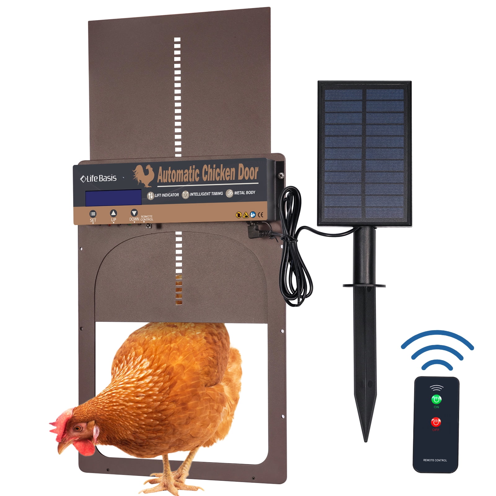 Automatic Chicken Coop Door, Life Basis Solar Powered Chicken Door with