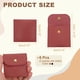 thumbnail image 2 of Bolsa de Joyería de Cuero PU Uxcell, 6Pcs 8 x 8cm - Bolsa de Viaje Pequeña con Botón a Presión, Ideal para Empaque de Aretes, Anillos, Collares (Rojo Vino, Negro), 2 of 6