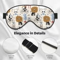thumbnail image 4 of Naloa Hand Drawn Animals Print Sleep Mask for Sleeper, Light Blocking Sleeping Eye Mask for Women Men, Eye Shade with Adjustable Strap for Travel, Nap,Meditation, 4 of 7
