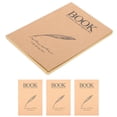 thumbnail image 2 of Cuaderno de bocetos de papel Kraft, Bloc de dibujo grueso Retro, patrón de plumas, cuaderno de dibujo artístico pintado a mano, 4 Uds., 2 of 5