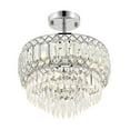 thumbnail image 3 of GetLedel 3-Light Dimmable Crystal Semi-Flush Mount Chandelier Chrome N/A Chrome, 3 of 5