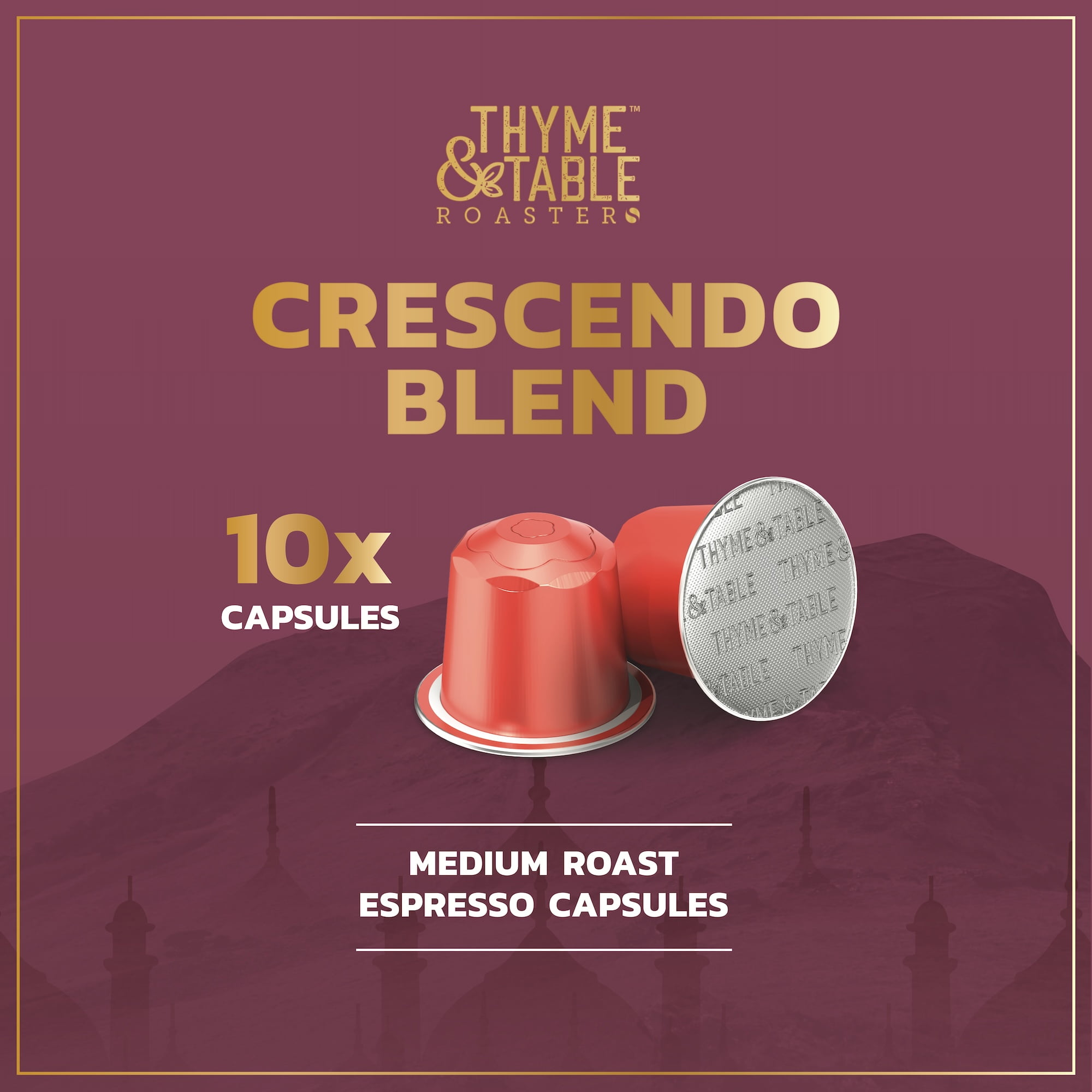 Thyme & Table Espresso Capsules, Medium Roast, Crescendo Blend