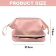 thumbnail image 2 of Cosmetic bag, double cosmetic bag, travel cosmetic bag, leather cosmetic bag, travel cosmetic bag - pink, 2 of 6