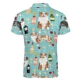 thumbnail image 5 of Australian Shepherd Blue And Red Merle Wine Cocktails Yappy Hour Pattern Dog Breed Men Zipper T-shirt Summer Casual Short Sleeve T-shirt Top, 5 of 7