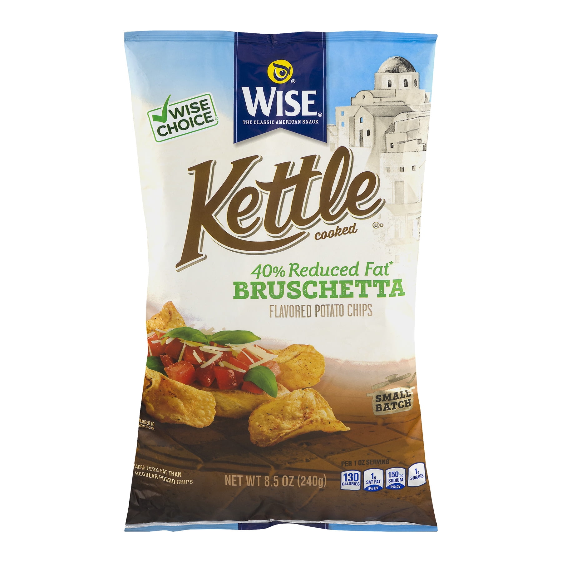 Wise® Kettle Cooked 40 Reduced Fat Bruschetta Flavored Potato Chips 8.
